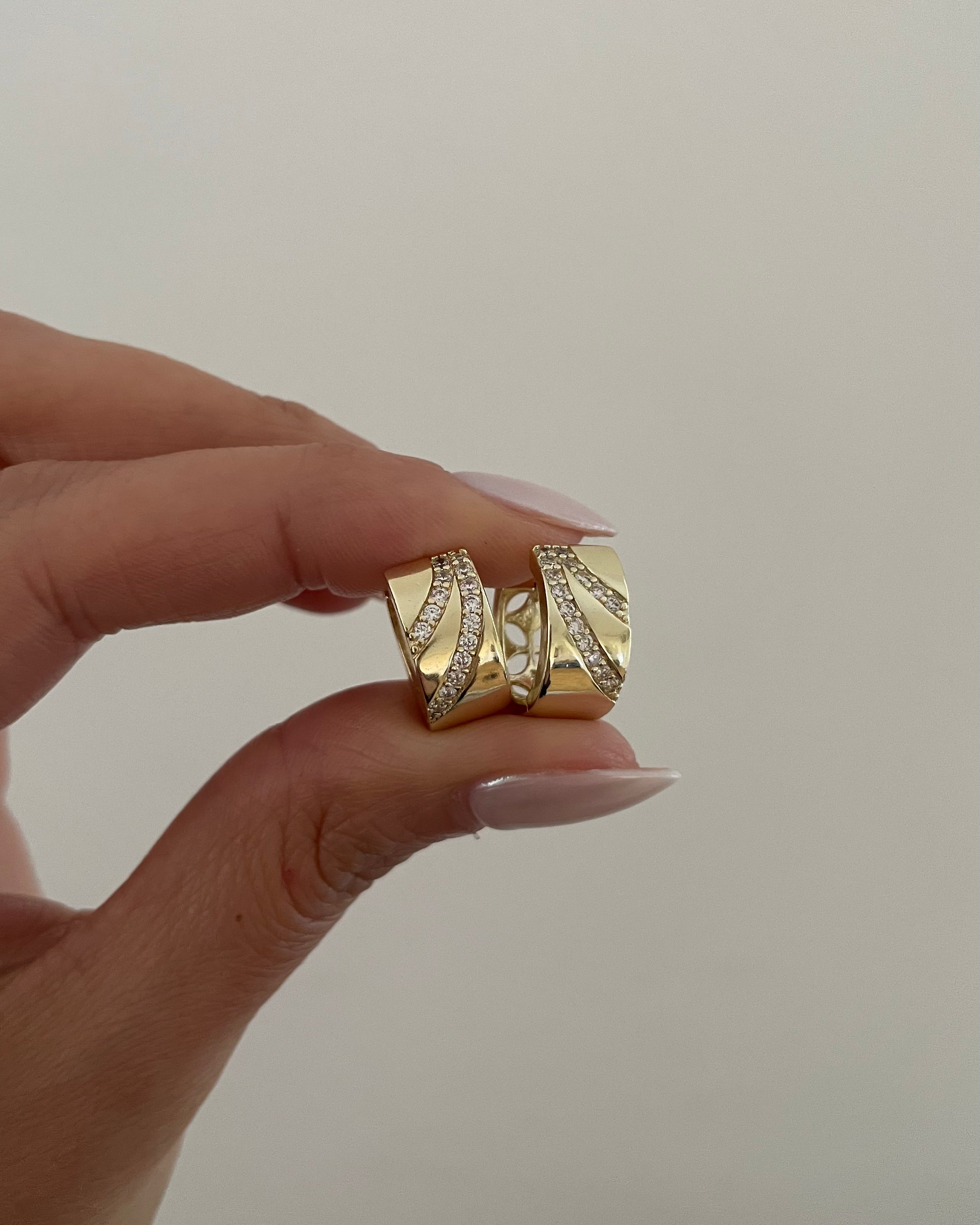 Creolen VIP Bold Line -14K vergoldet