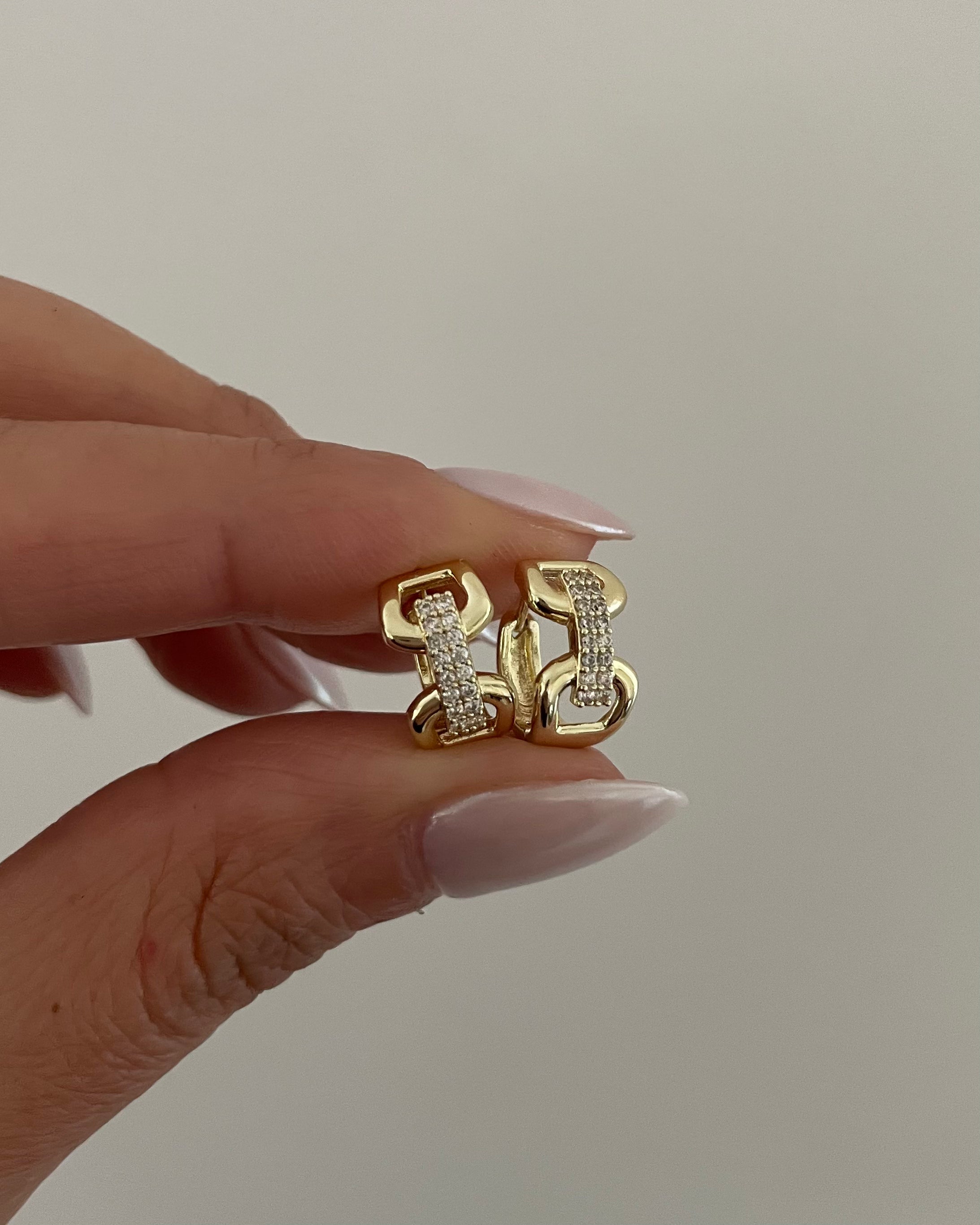 Creolen VIP Chain Cubic -14K vergoldet