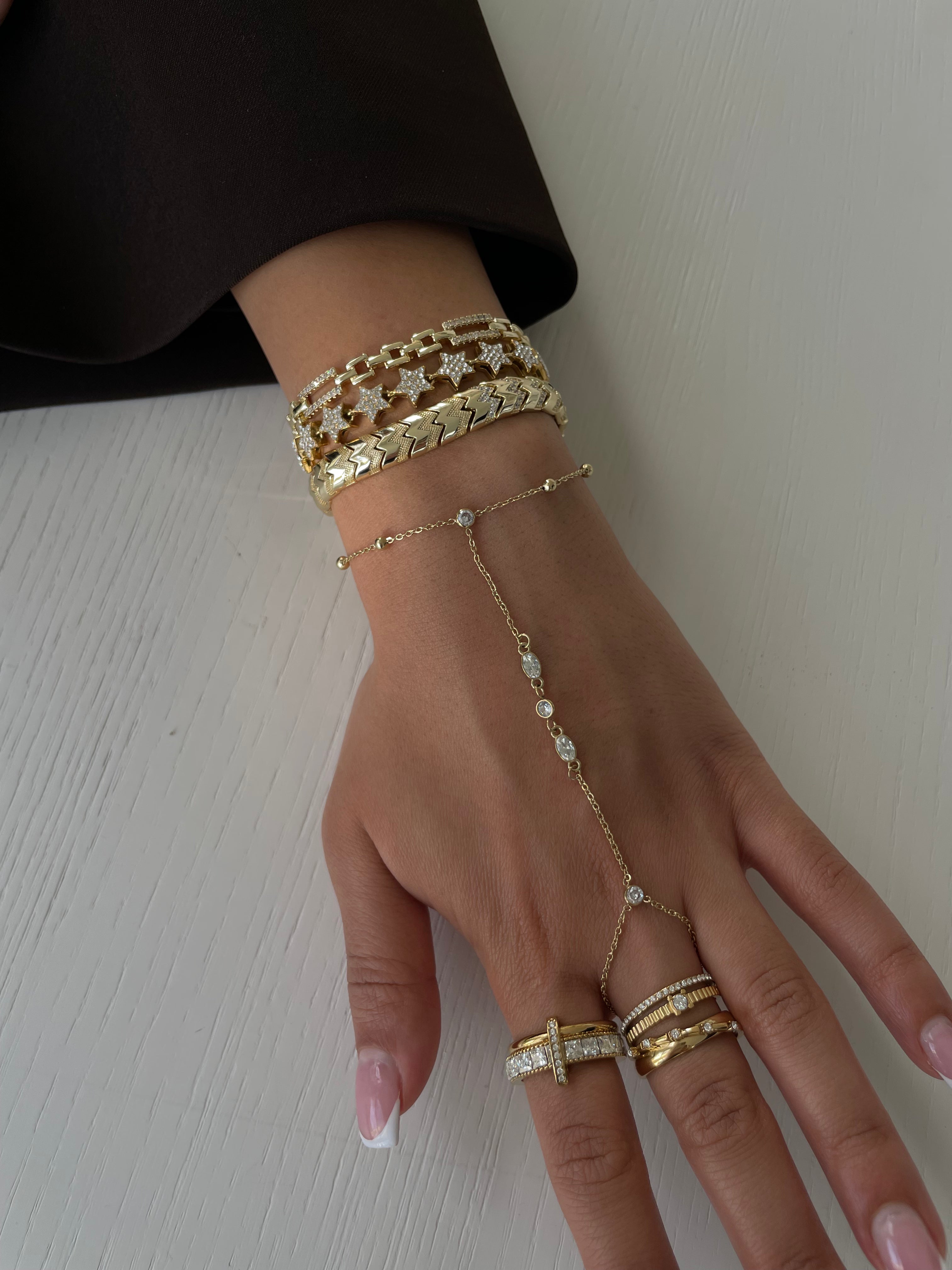 Ring Cube Lock 18K vergoldet