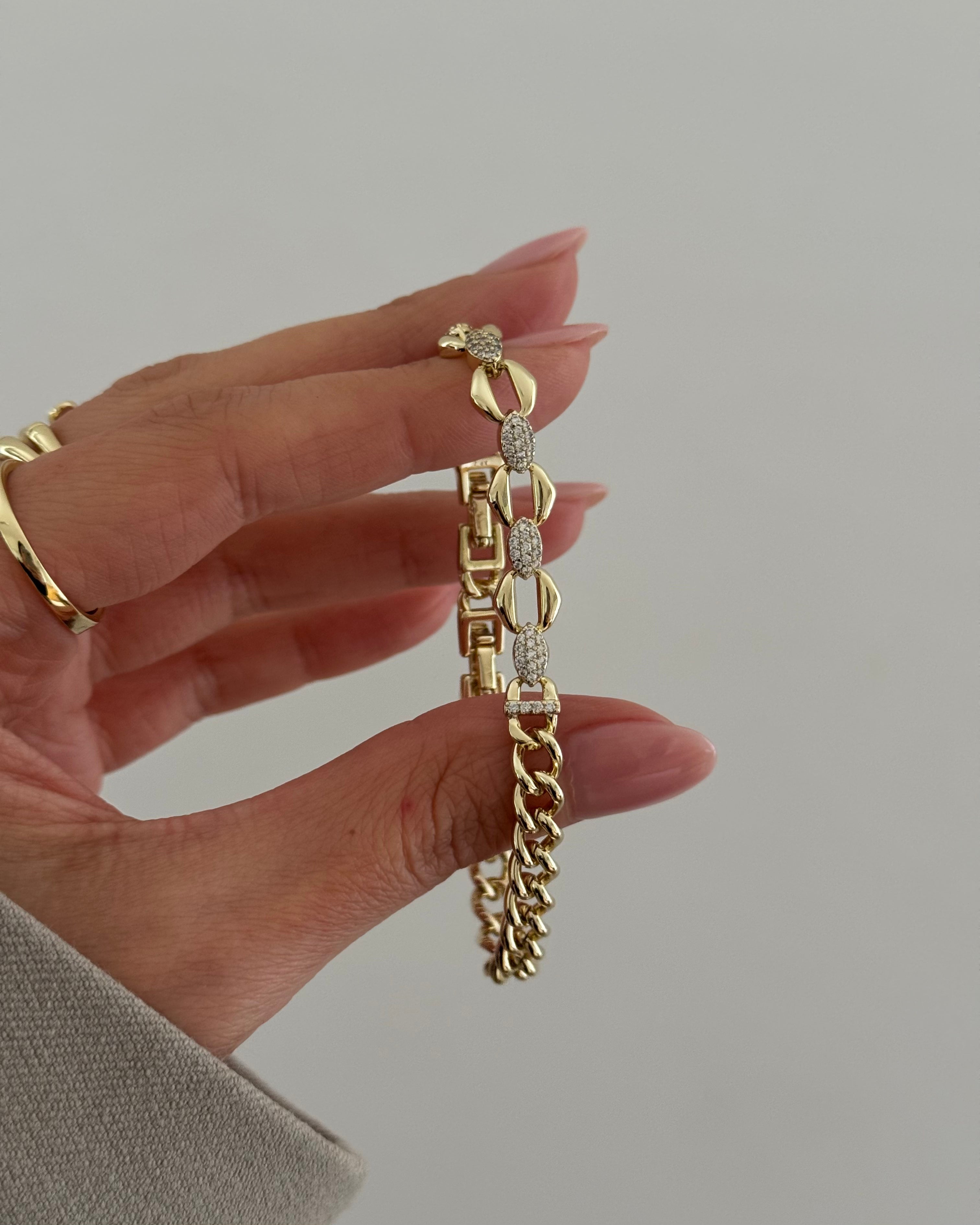 Armband VIP Chain Liz -14K vergoldet