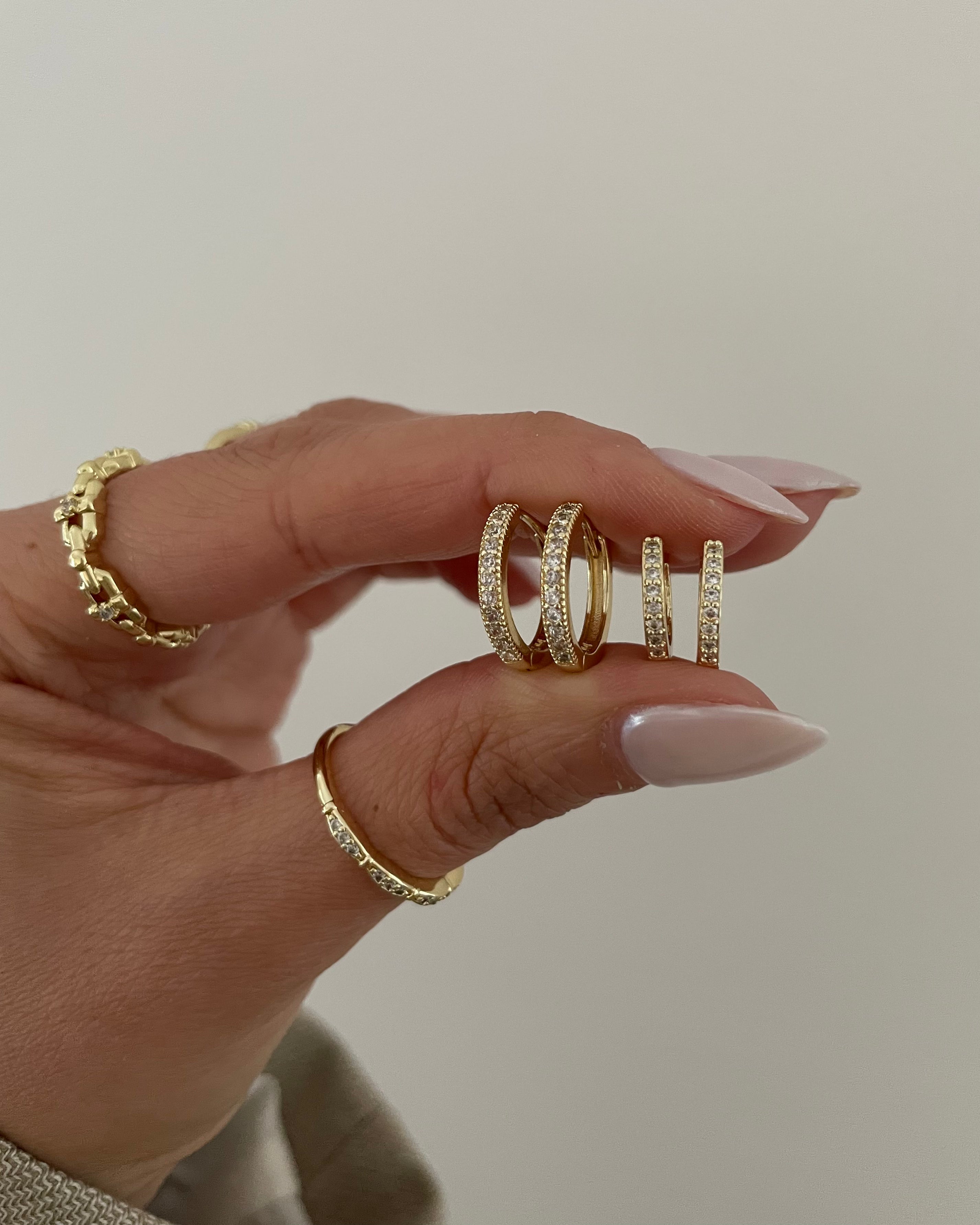 Creolen VIP Line Shine -14K vergoldet