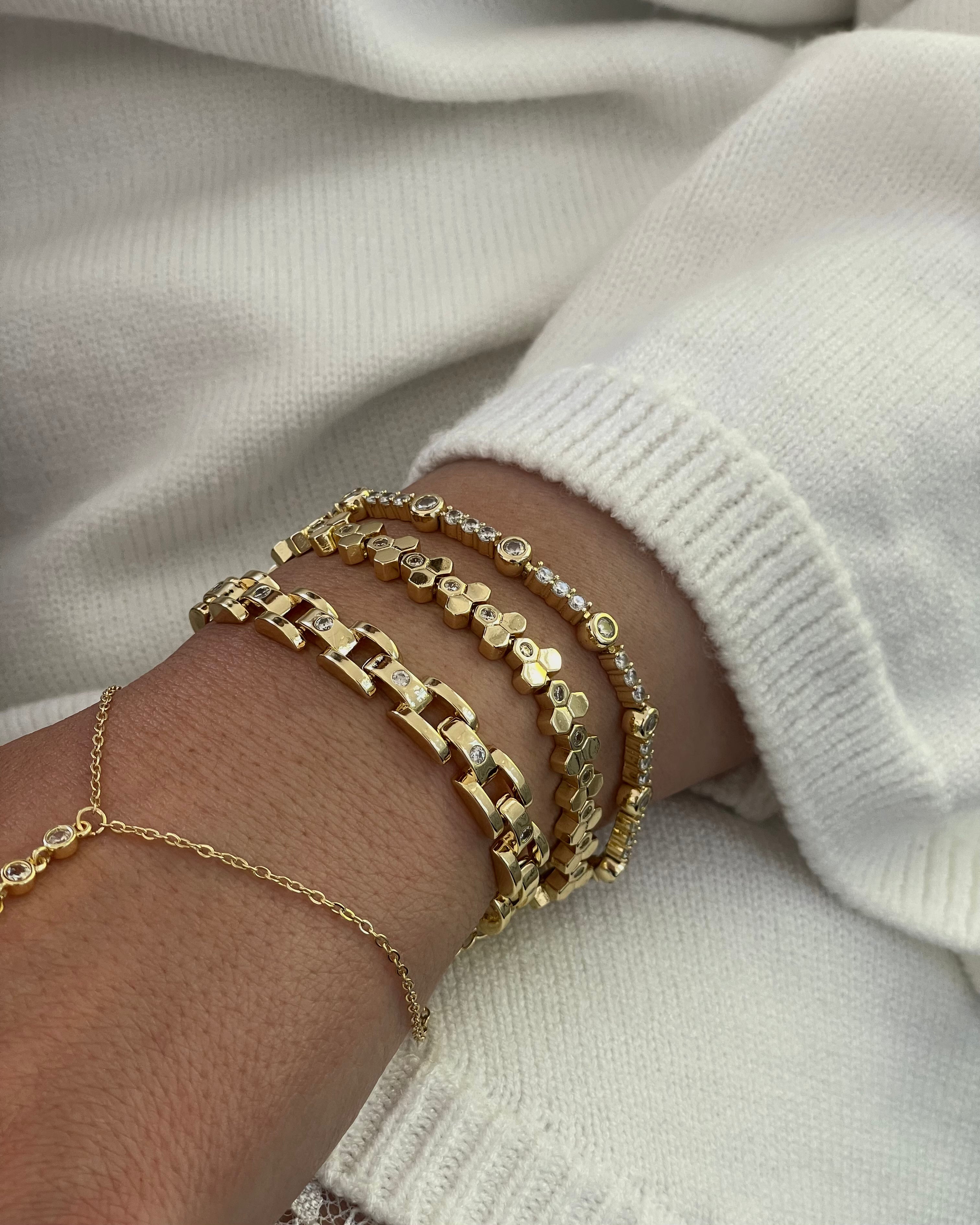 Armband VIP Watch Band Stone -14K vergoldet