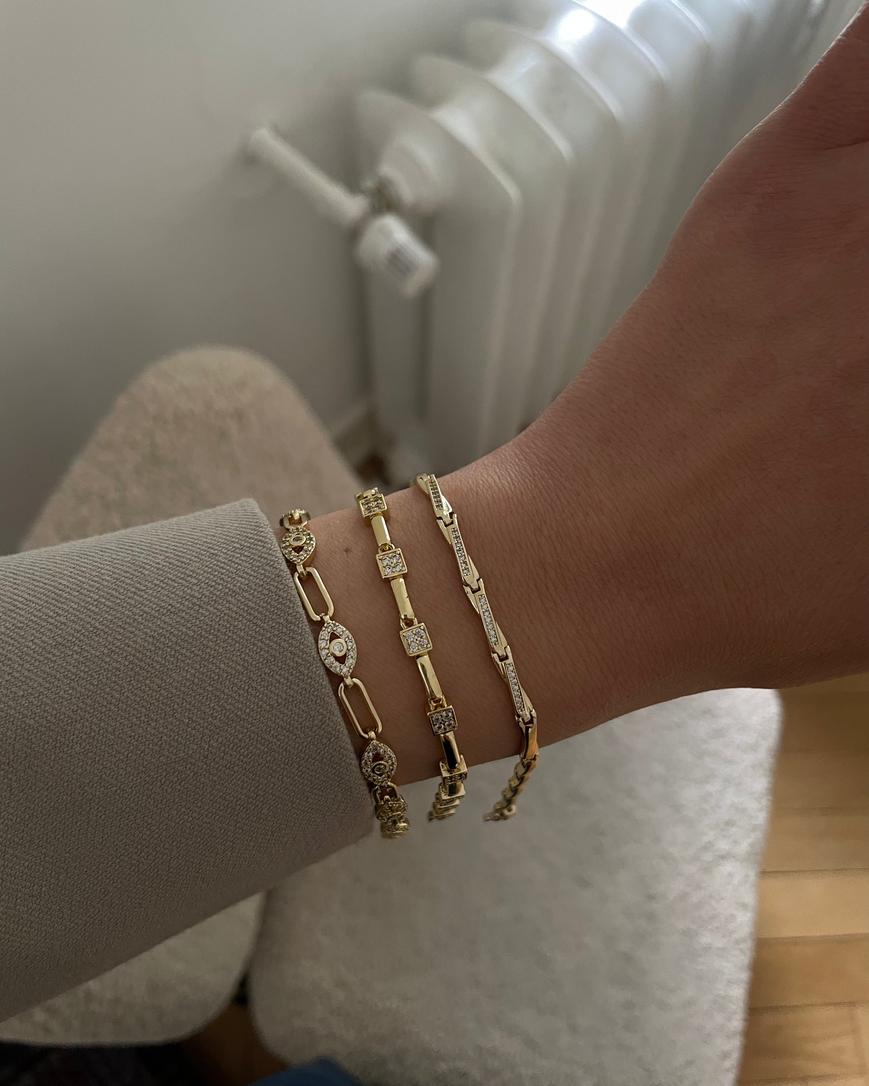 Armband VIP Line Cube -14K vergoldet