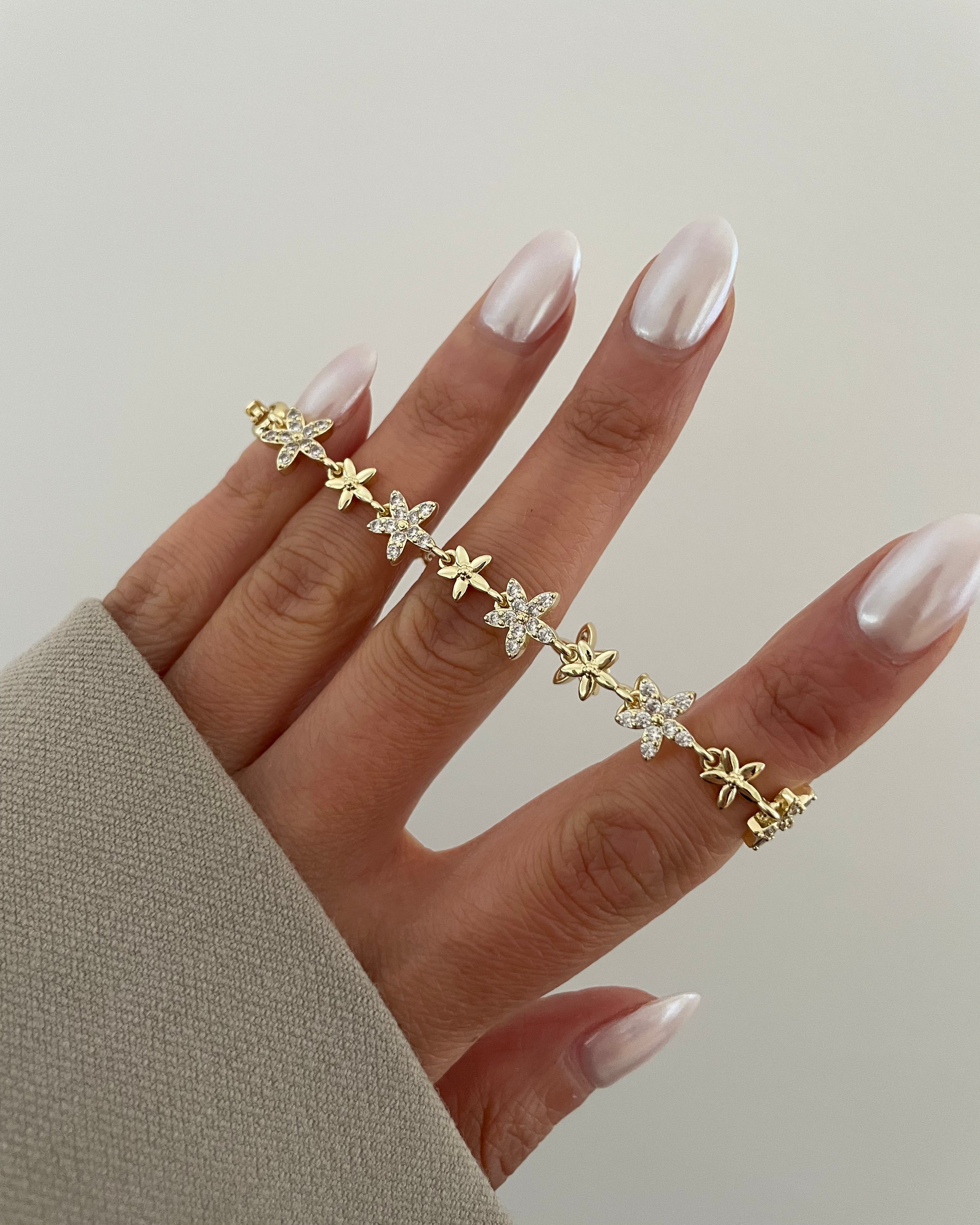 Armband VIP Flowwers -14K vergoldet
