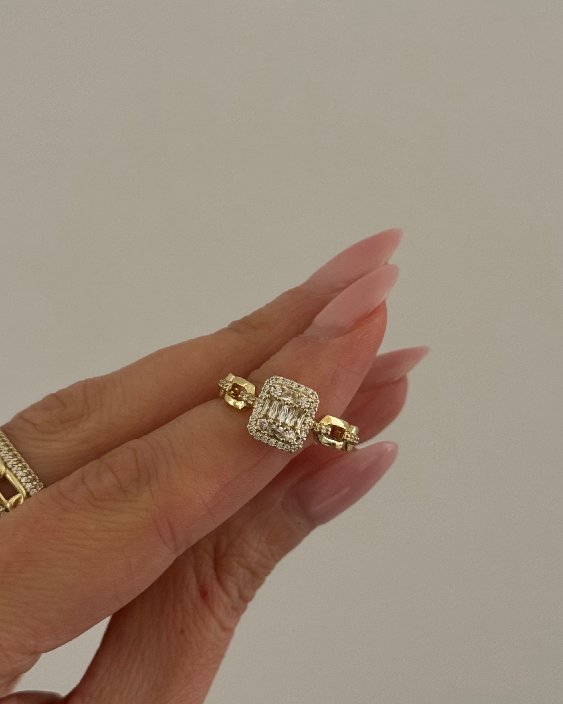 Ring VIP Baget Cubic -14k vergoldet