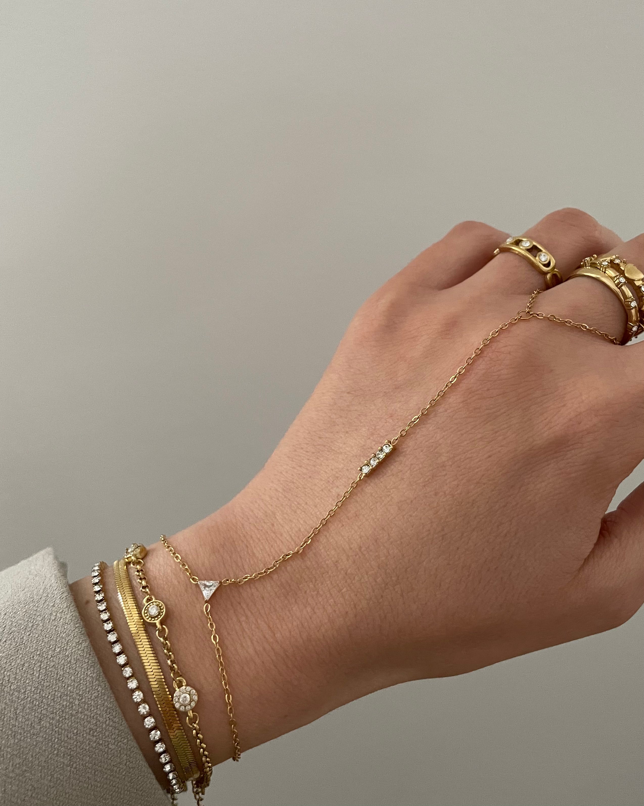 Hand Chain Fine 18K vergoldet