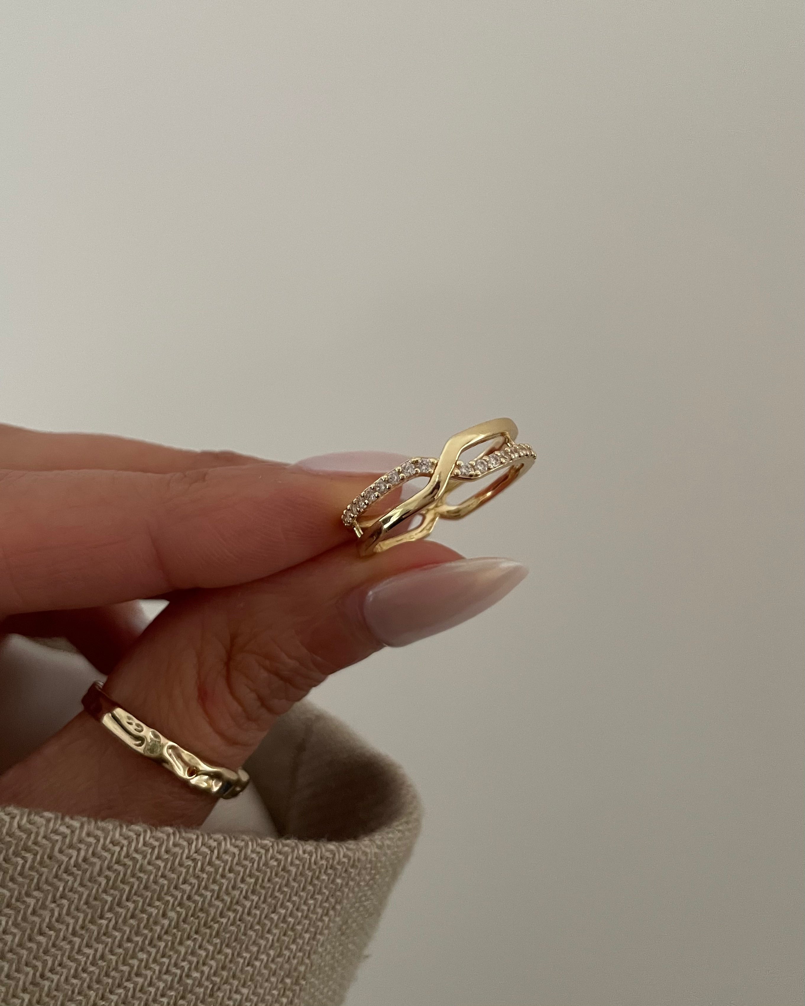 Ring VIP X layer -14K vergoldet