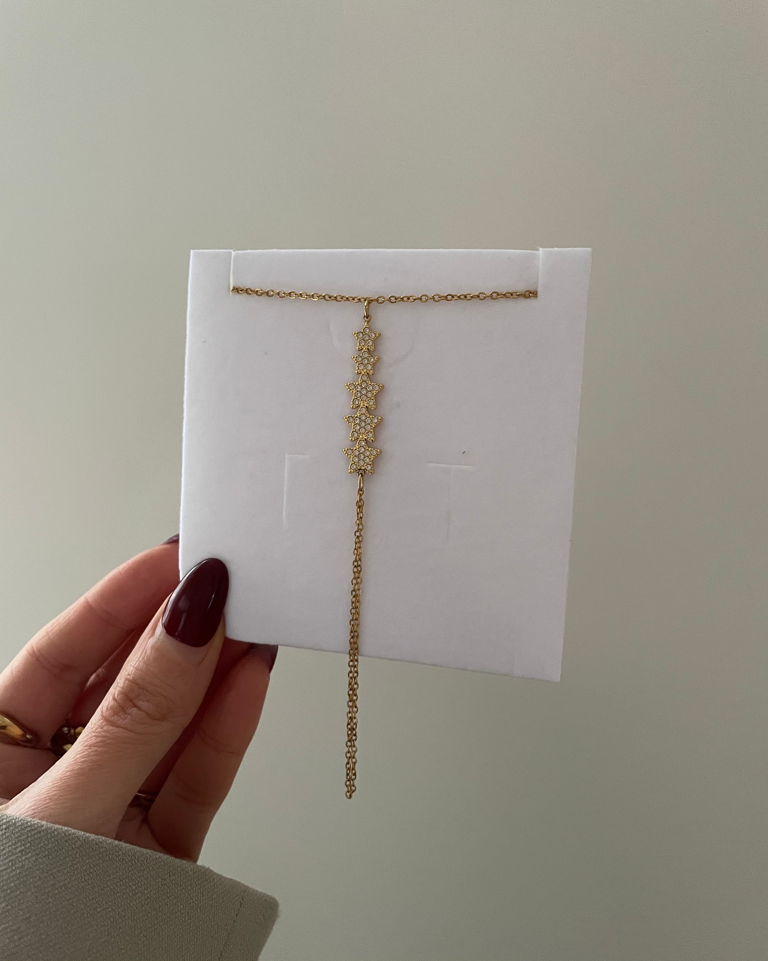 Hand Chain Star 18K vergoldet
