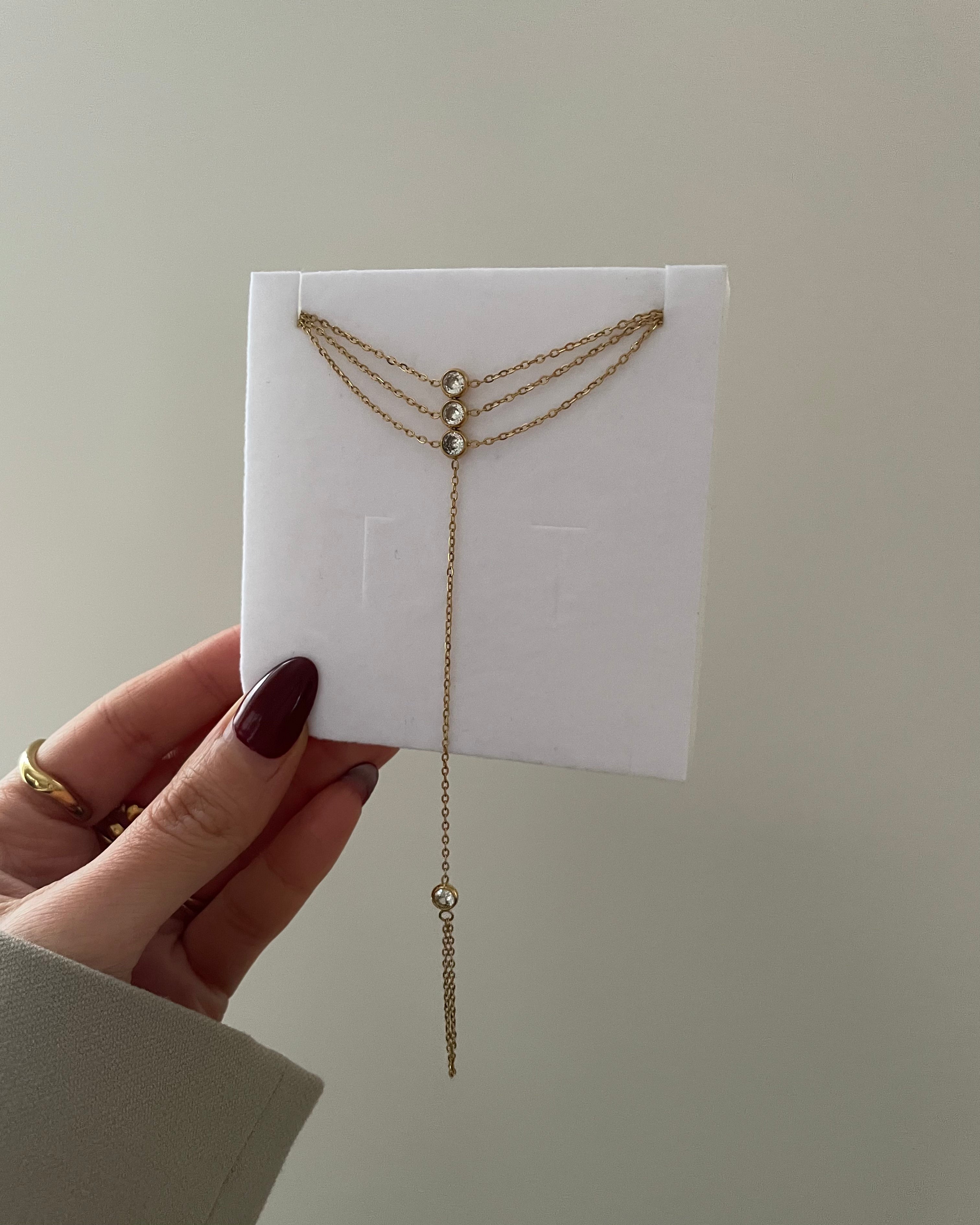 Hand Chain Round Diamonds 18K vergoldet