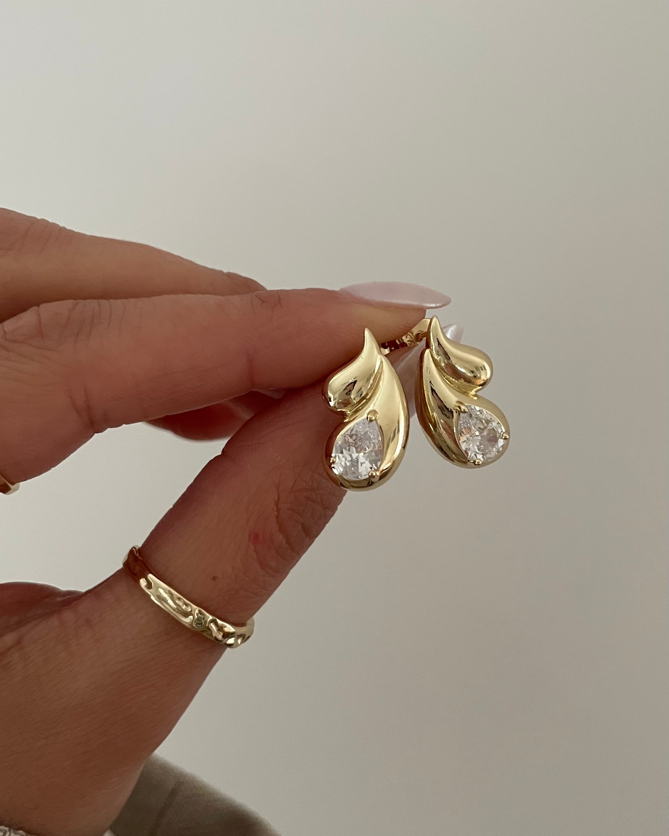 Ohrringe VIP Drop Stone -14K vergoldet