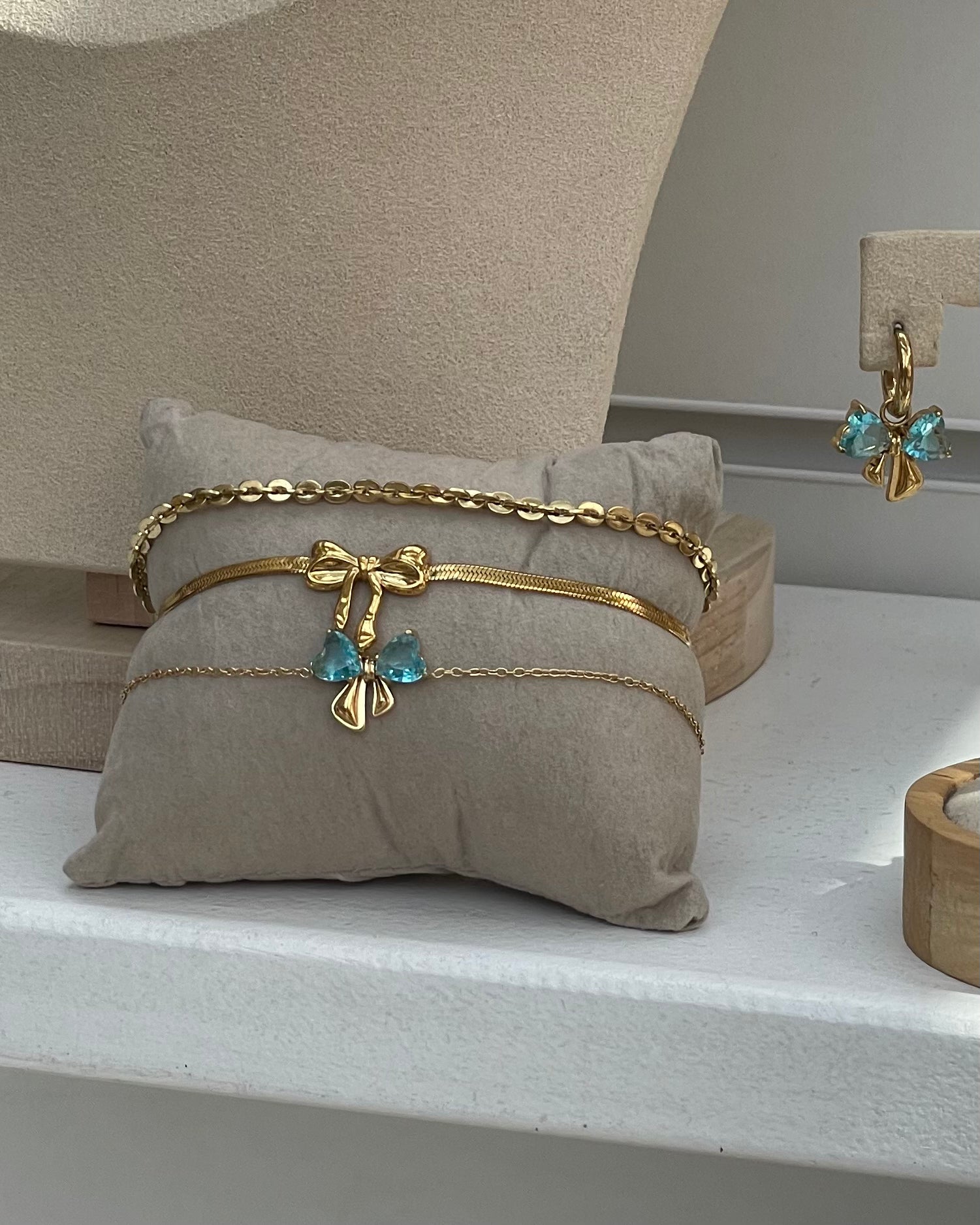 Armband Bow Shine Aqua Blau