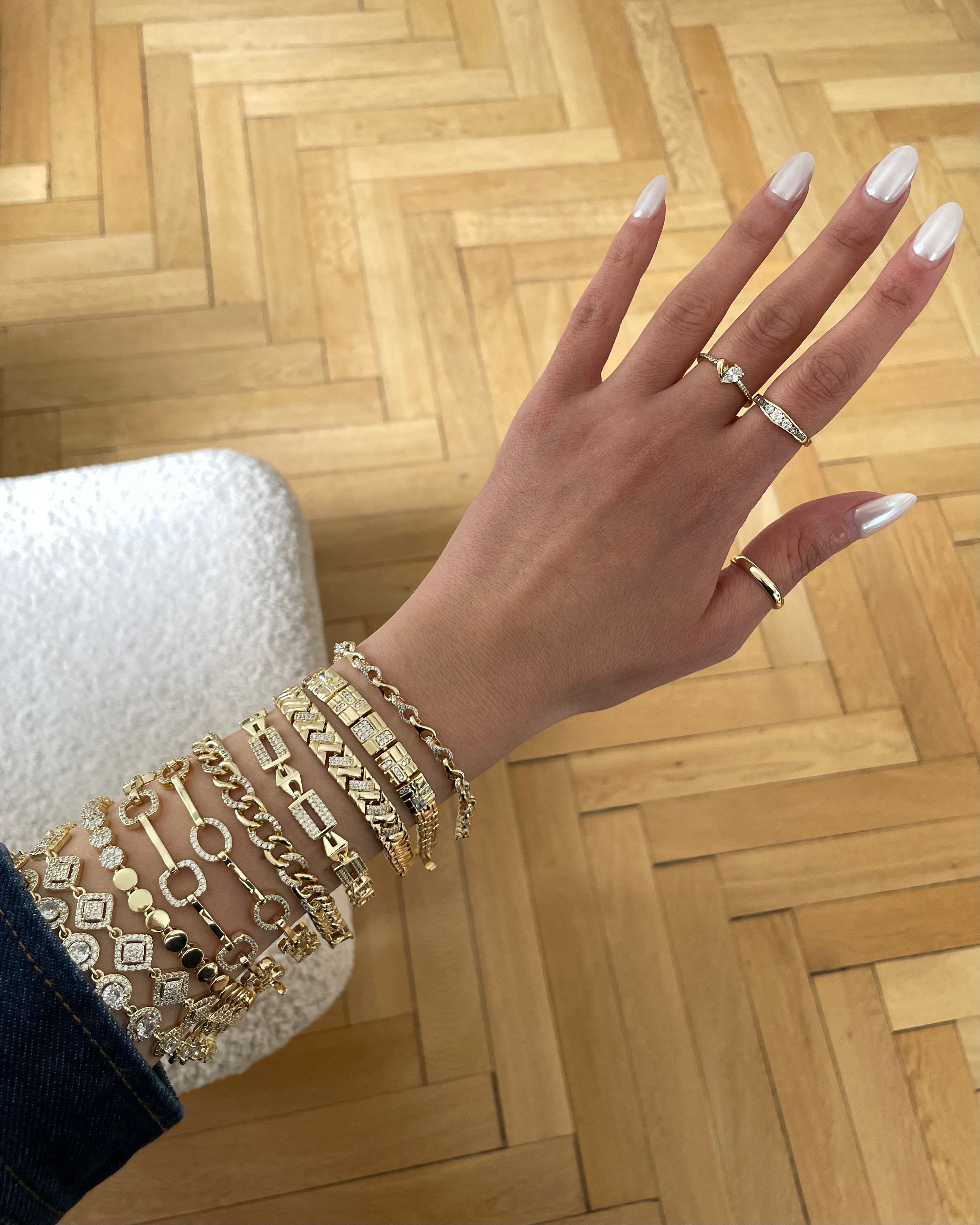 Armband VIP Fine Swirl -14K vergoldet