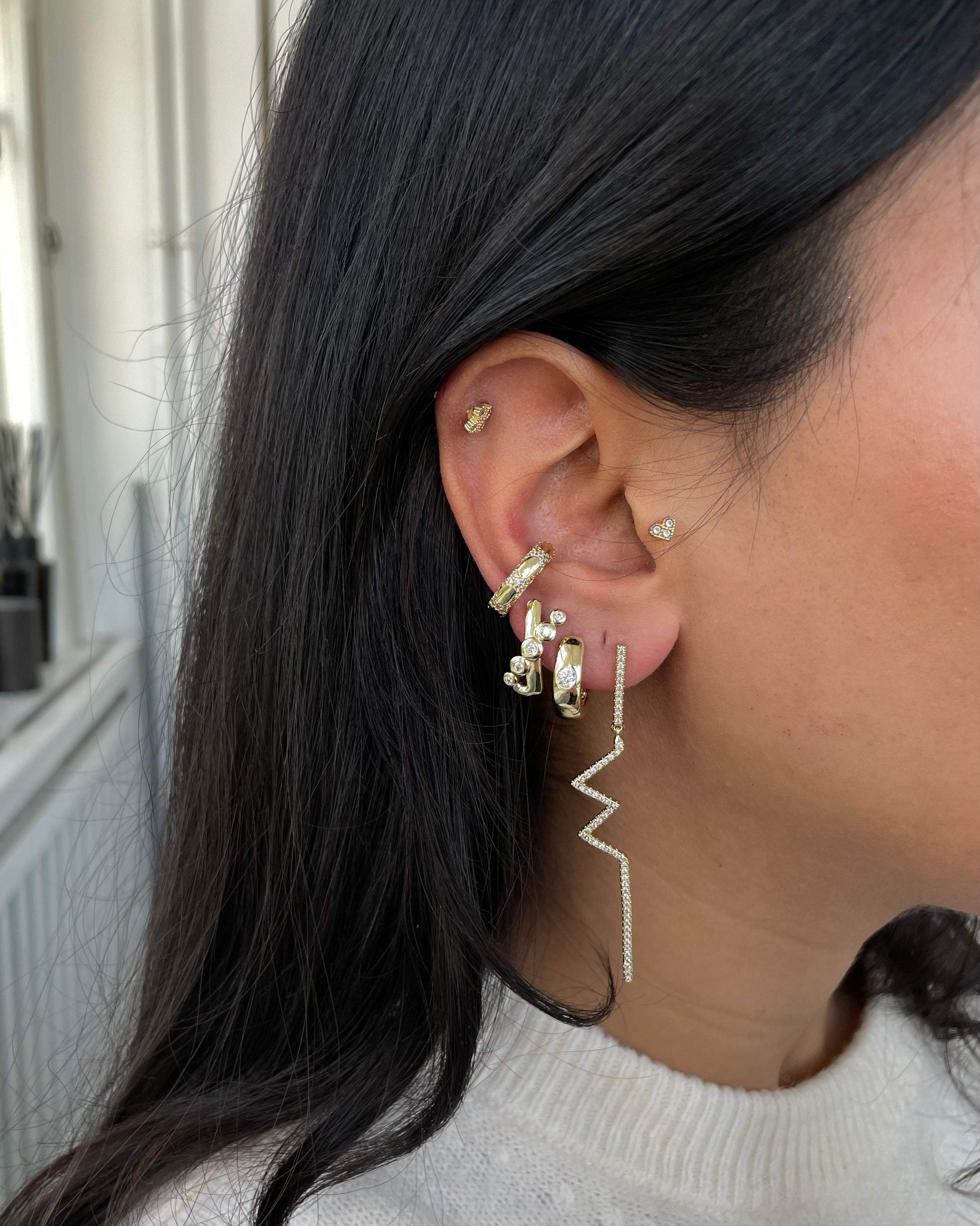 Ohrringe VIP Square Diamond - 14K vergoldet