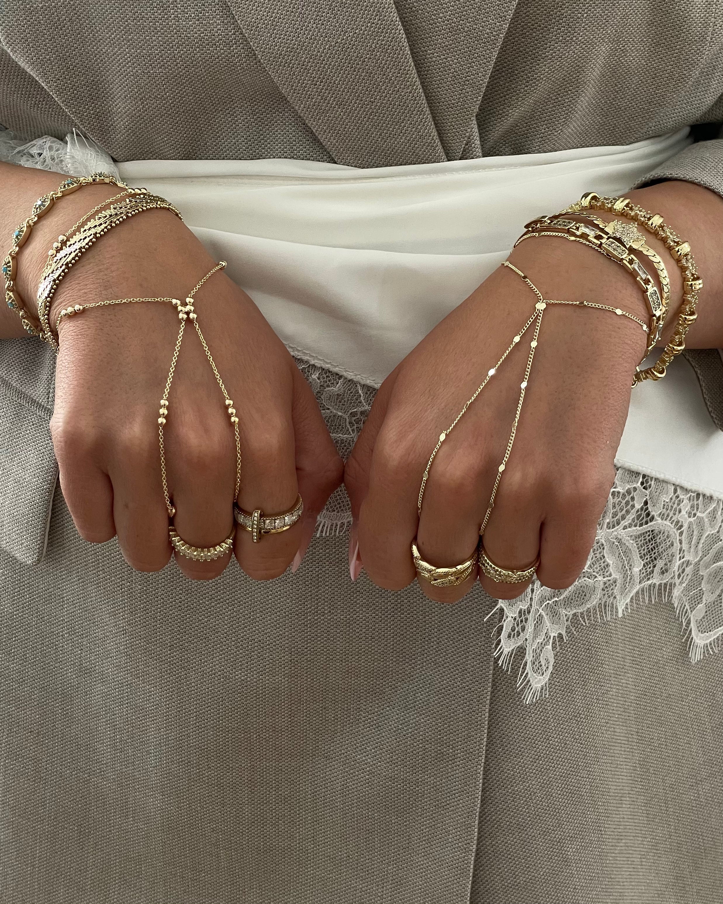 Hand Chain VIP Meri -14K vergoldet
