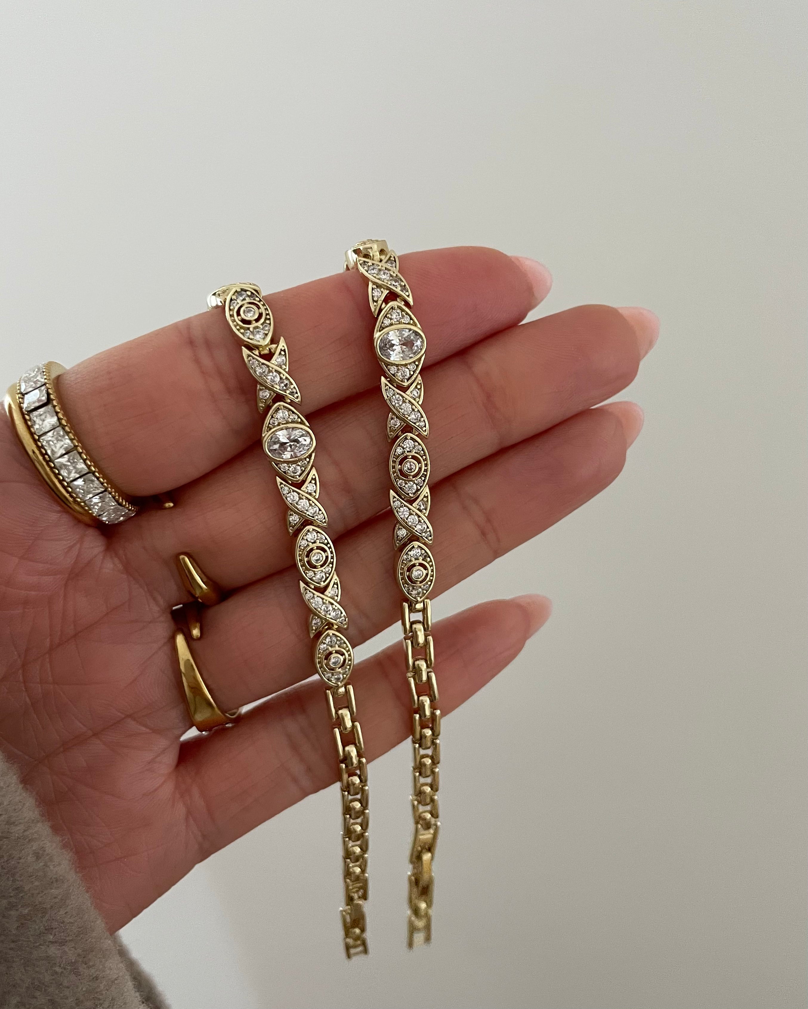 Armband VIP Eye Shiny - 14K vergoldet