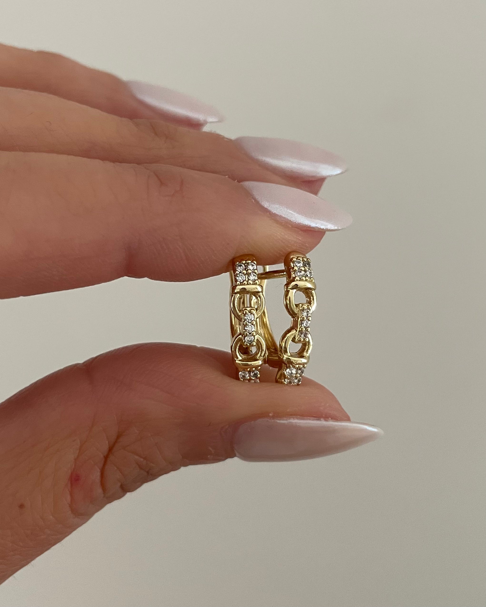 Ohrringe VIP Square Circle -14K vergoldet