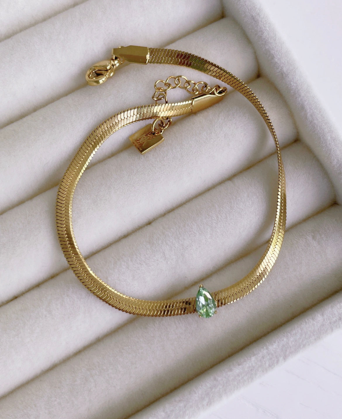 Armband Snake Drop Apple-Green