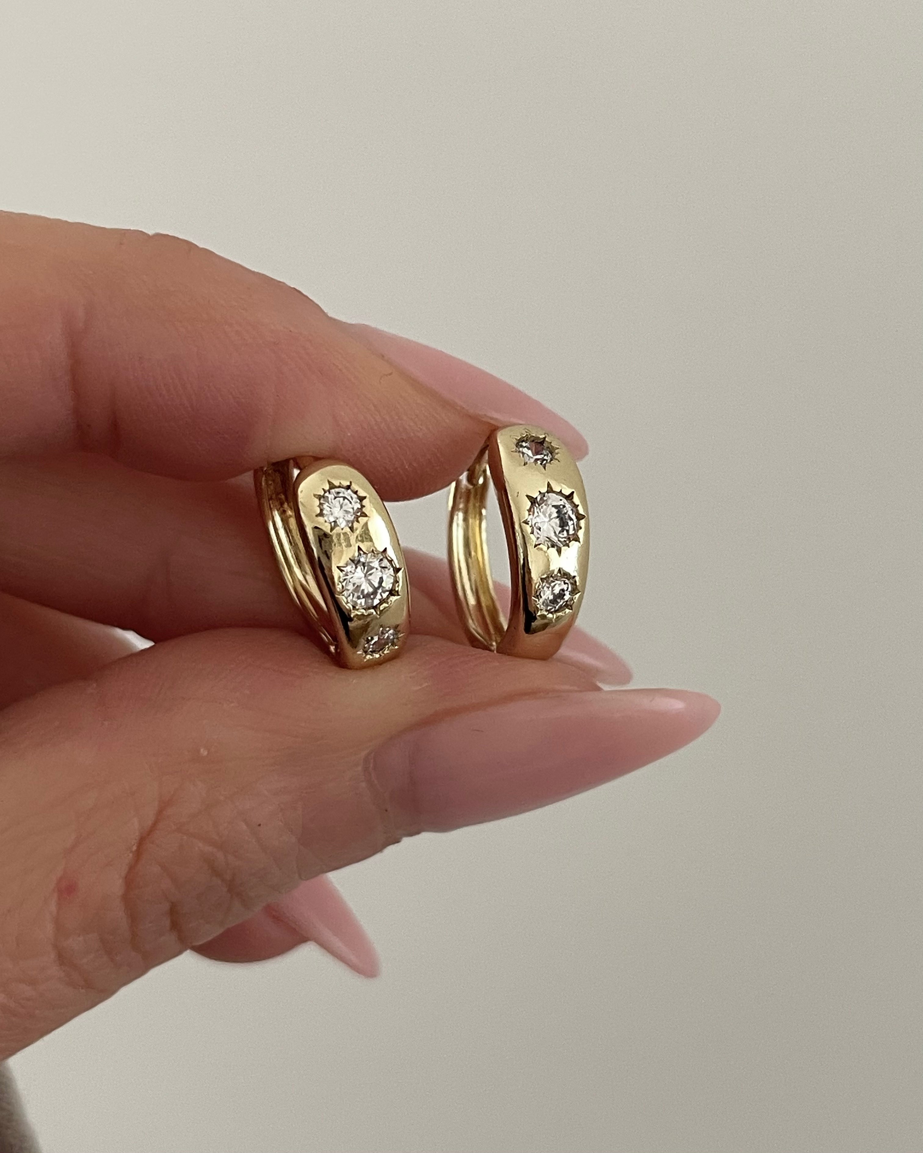 Creolen VIP Diamond Shine -14K vergoldet