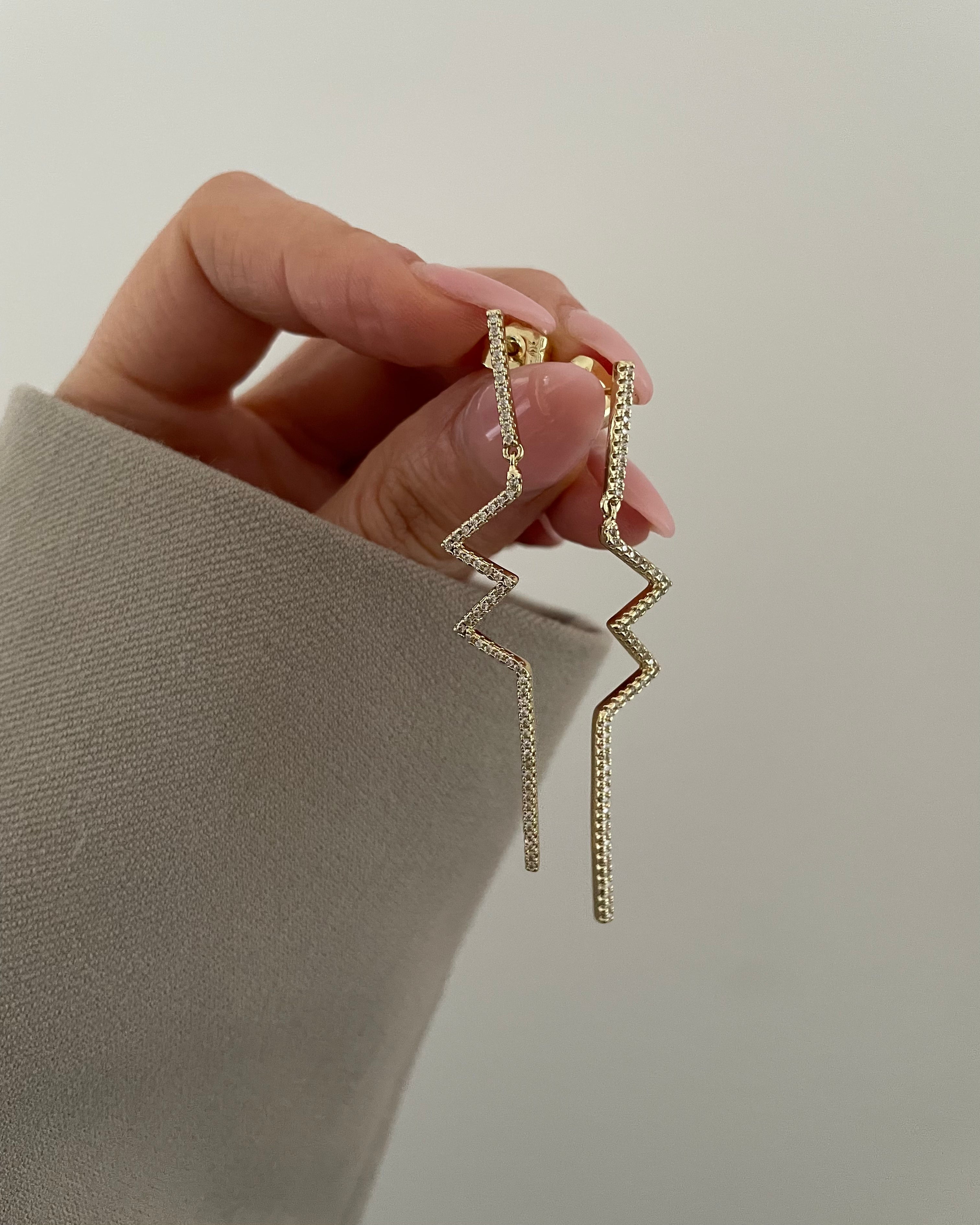 Ohrringe VIP Zack -14K vergoldet