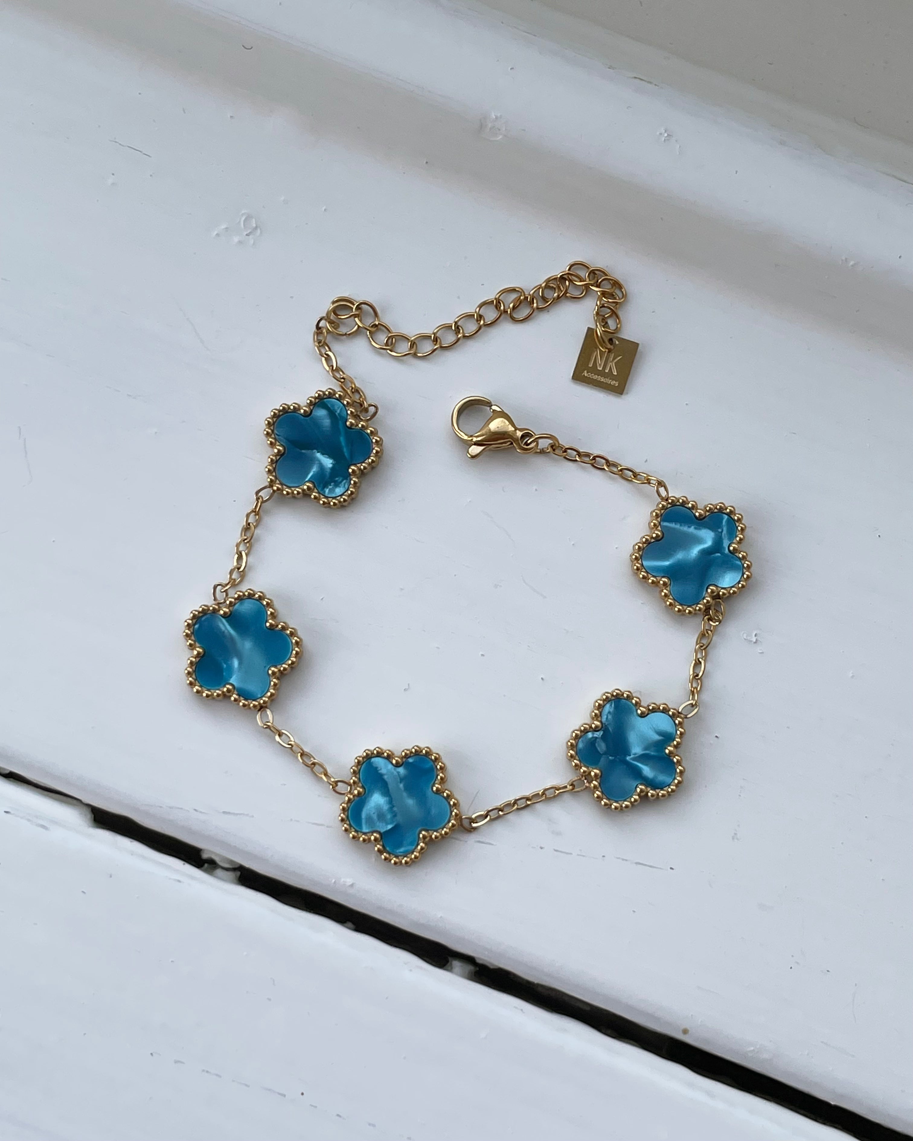 Armband Flower Blau