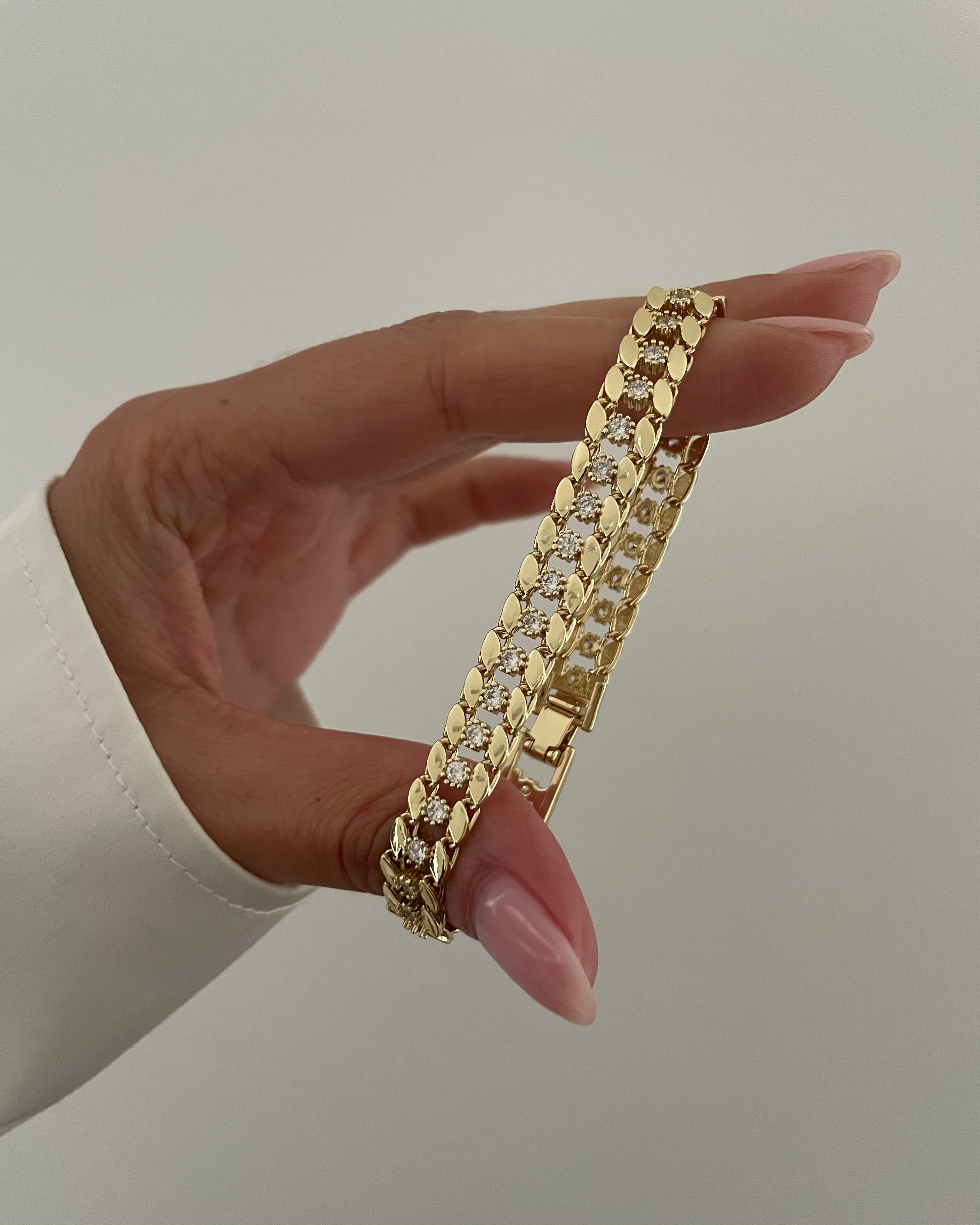 Armband VIP Chain Diamond -14K vergoldet