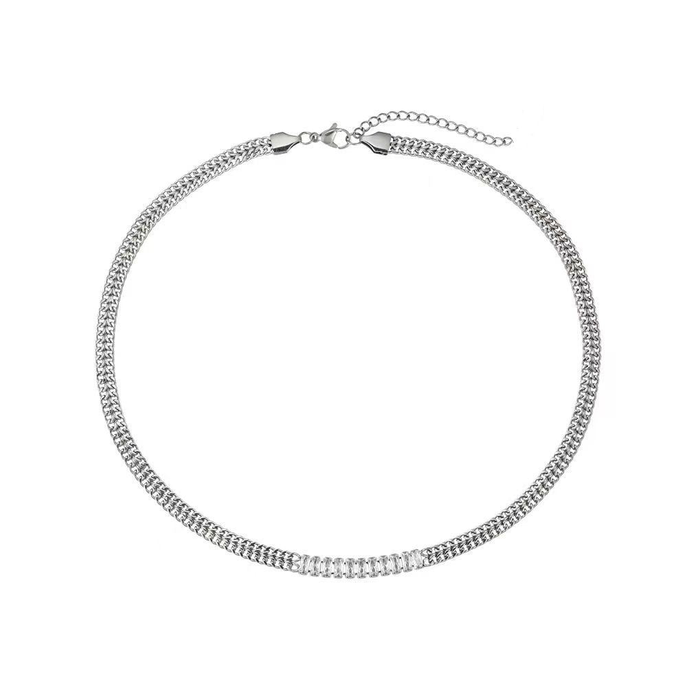 Kette Baguette Chic Silber