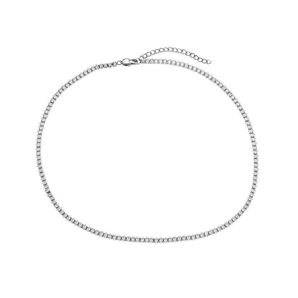 Kette Tennis Mini Oval Silber