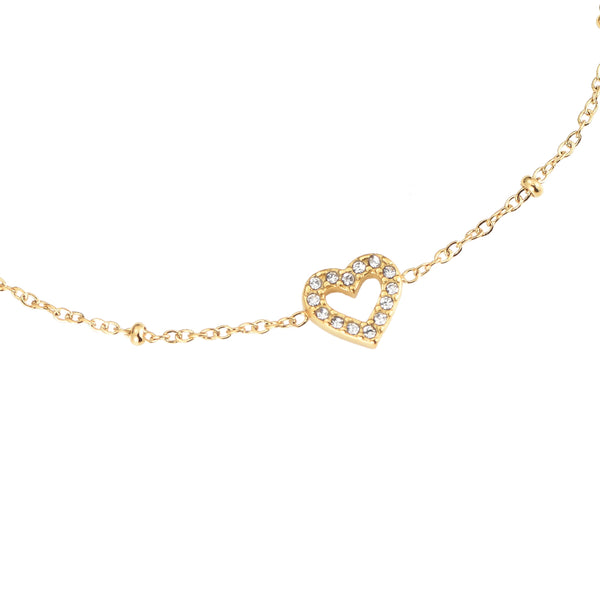 Armband Heart Diamonds Gold