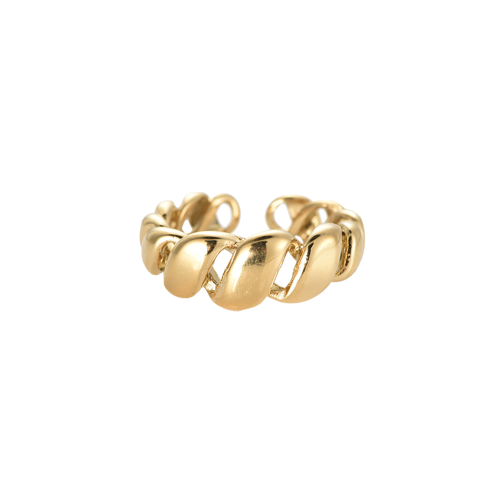 Ring Edelstahl Twist Gold