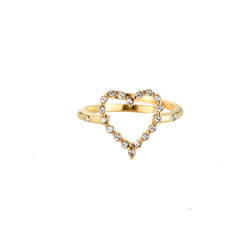 Ring Heart Diamonds Gold