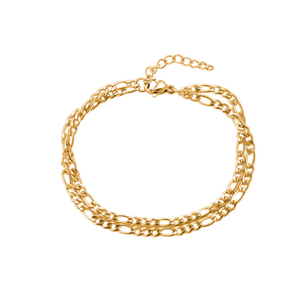 Armband Easy Double Chain Gold